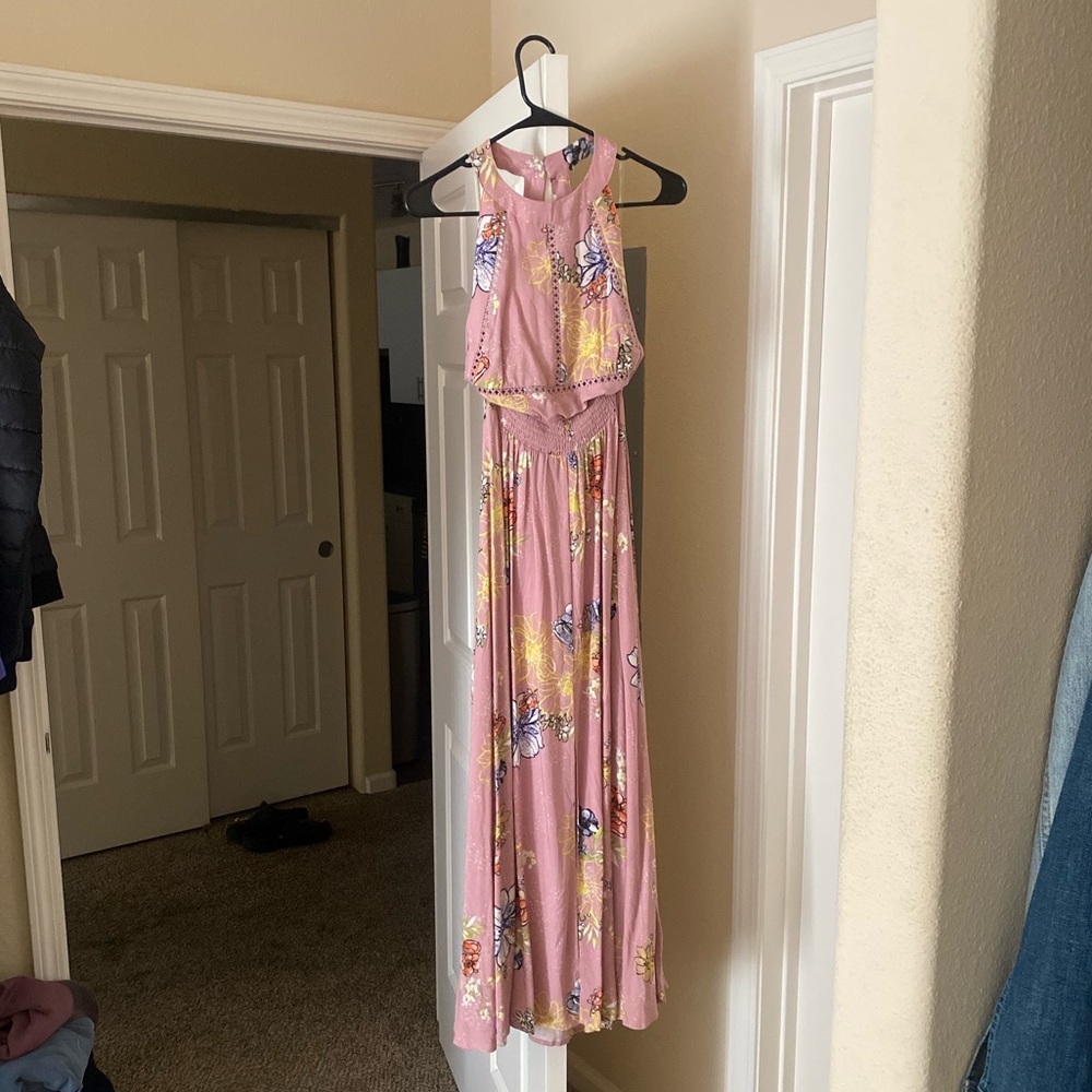 Nordstrom BP Mauve Floral Maxi Dress